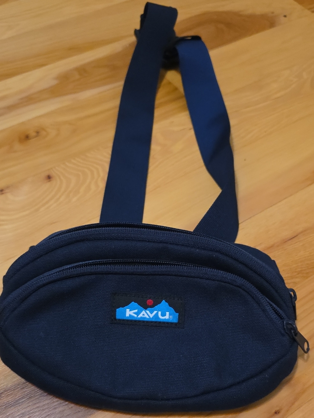 Kavu Navy Blue Men's Or Womens Sling Belt Bag with Blue Logo